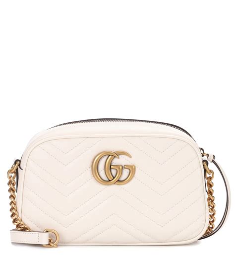 how does gucci code in white purse look|white Gucci marmont small.